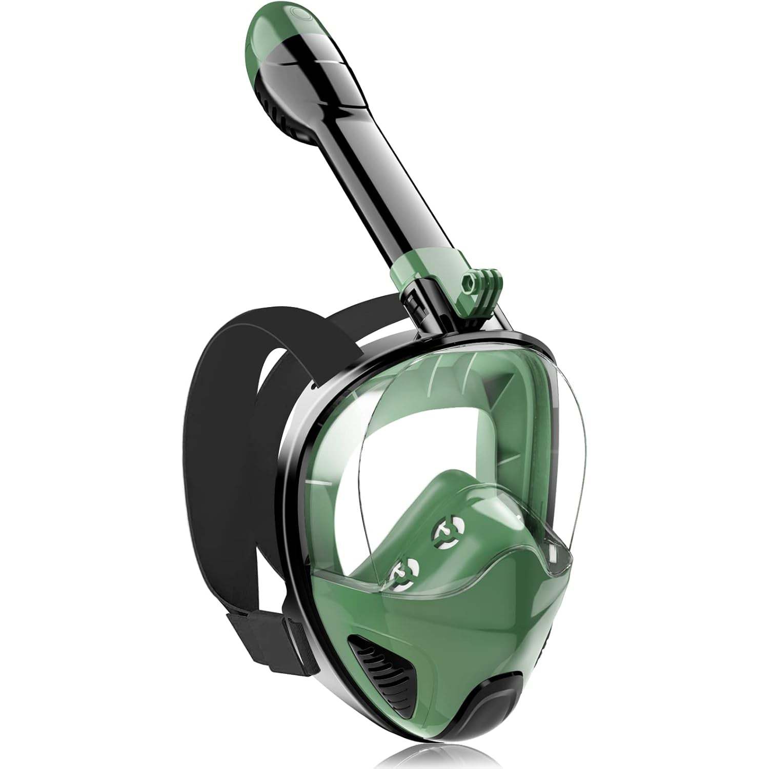 Full Face Snorkel Mask for Adults and Teens – Snorkeling Gear with Detachable Camera Mount