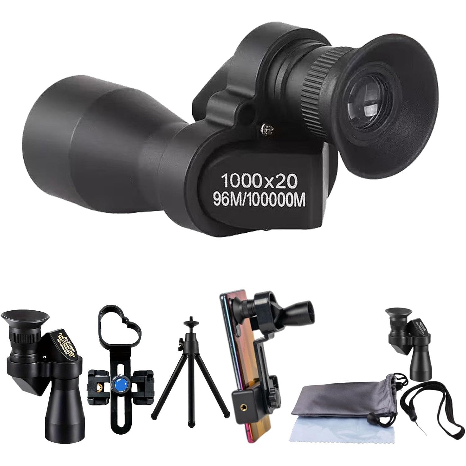 Mini Pocket Binoculars 1000x20 – Compact & Portable with Smartphone Clip, Ideal for Outdoor Adventures