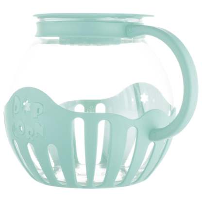 Popcorn Jar – Glass Popcorn Jar with Lid, Microwave Heat Resistant Borosilicate Glass