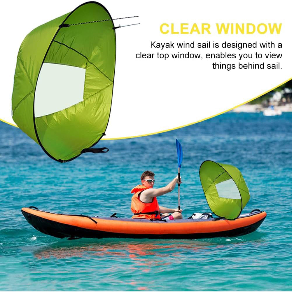Kayak Sail – Foldable and Durable Sail with Transparent Window, Suitable for Kayaks and Canoes