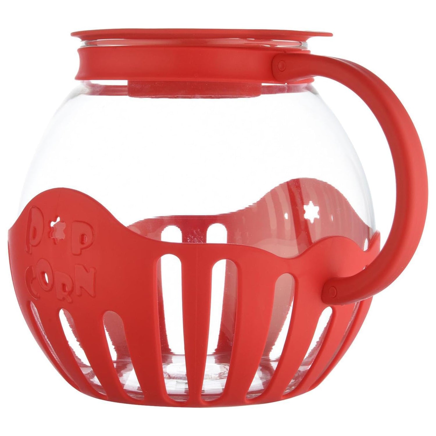 Popcorn Jar – Glass Popcorn Jar with Lid, Microwave Heat Resistant Borosilicate Glass