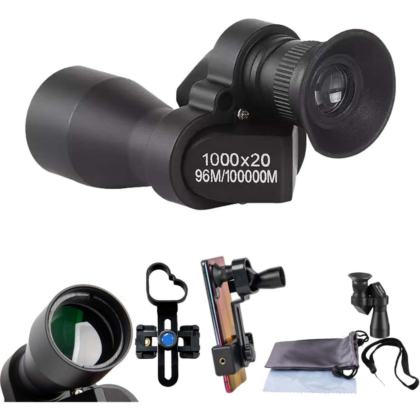 Mini Pocket Binoculars 1000x20 – Compact & Portable with Smartphone Clip, Ideal for Outdoor Adventures