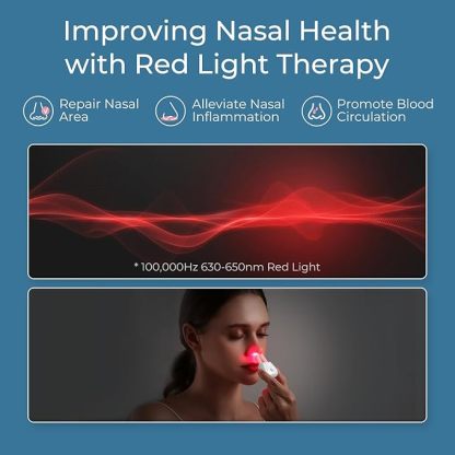 Rechargeable Portable Red Light Nasal Therapy Device