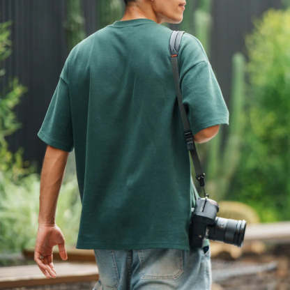 V2 Quick Magnetic Buckle Camera Strap – DSLR/Mirrorless Camera Sling, Nylon & Full-Grain Leather