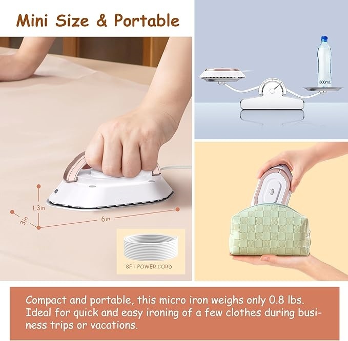 Travel-Fold Portable Mini Iron