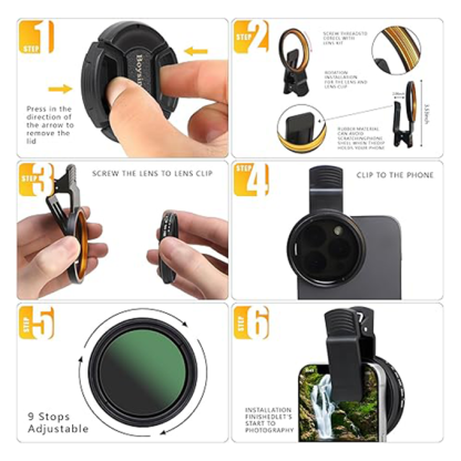 52mm variable ND2-ND400 filter