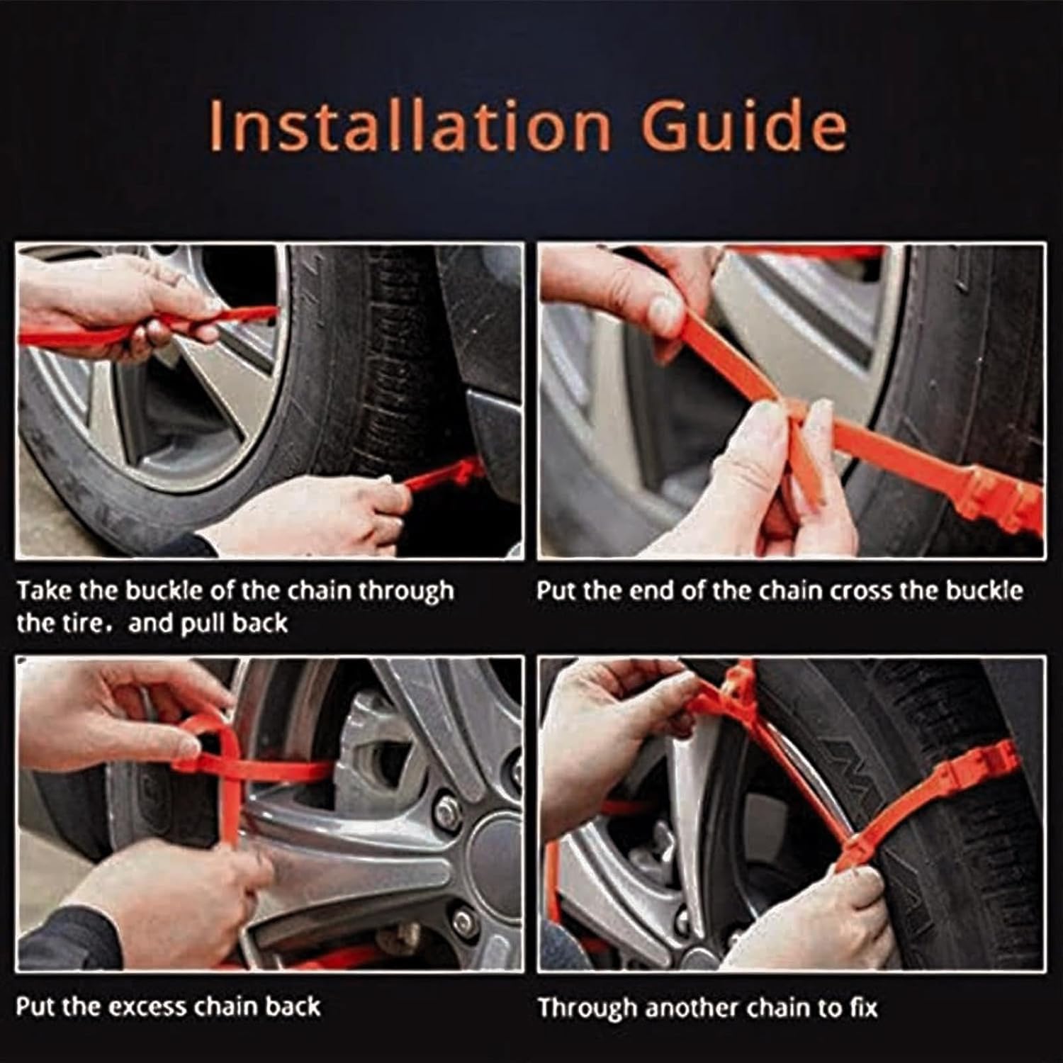 Reusable Anti-Snow Tire Chains (20PCS / 25PCS)
