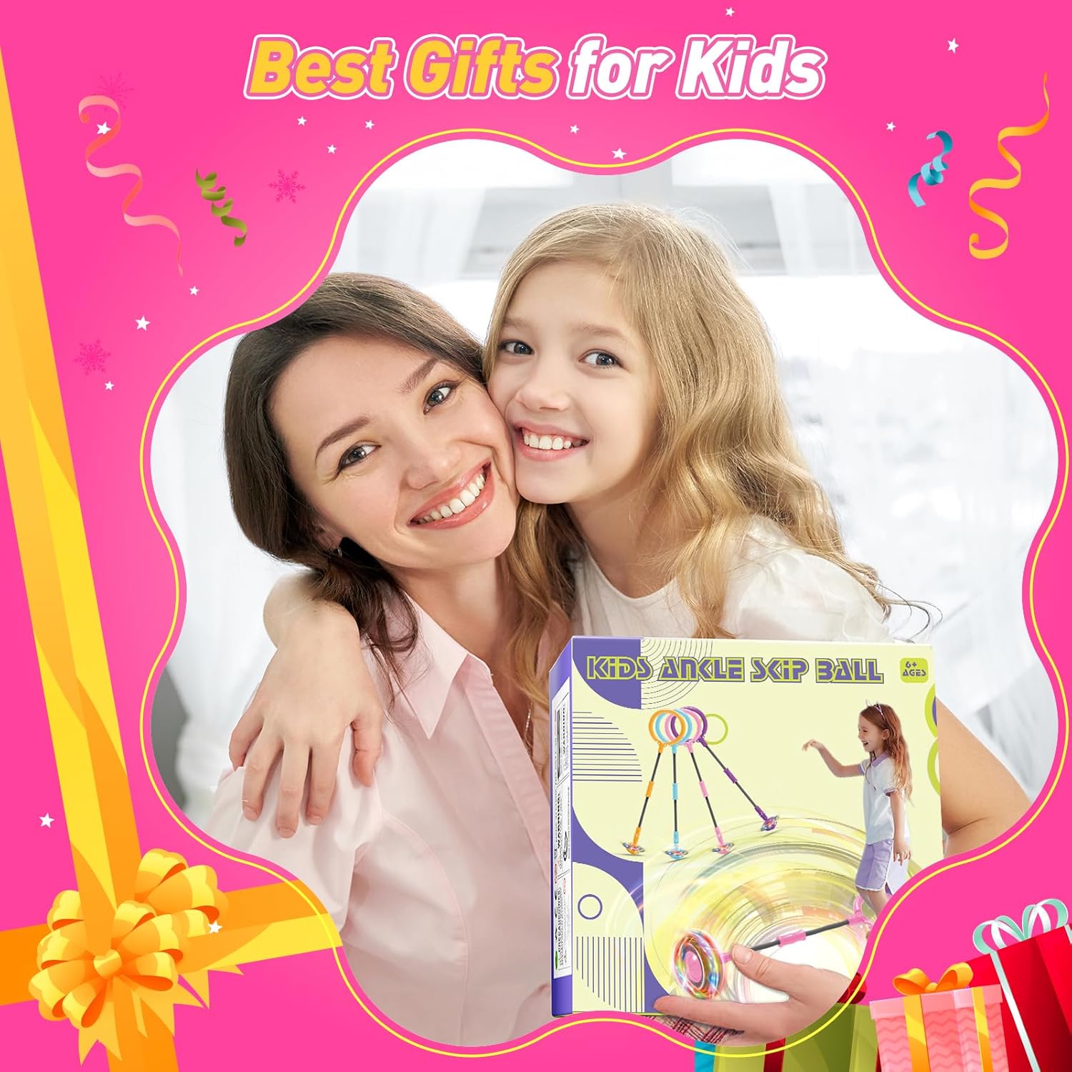 Children's Skip Ball – Ankle Skip Ball Toy with Counter, Timer, and Calorie Calculator