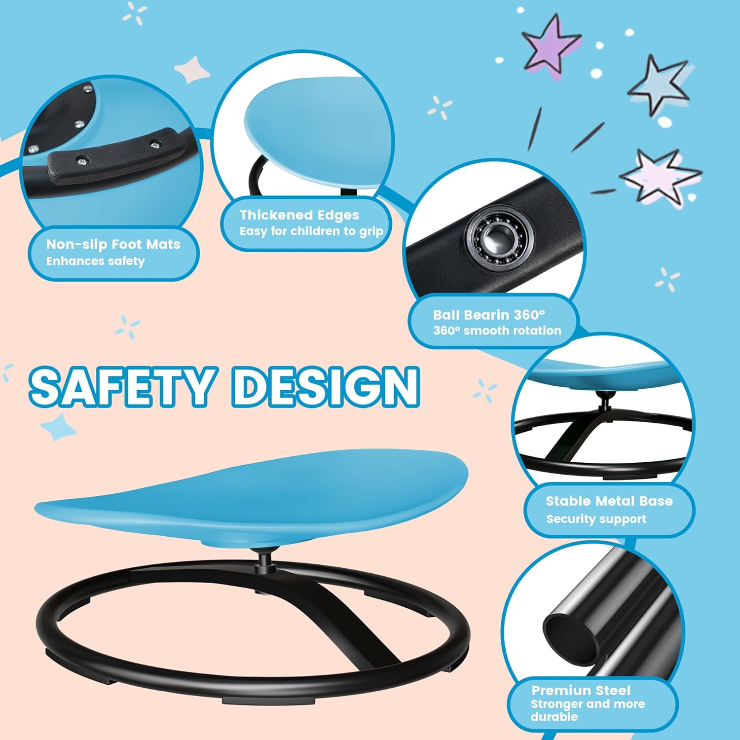 Large Spinning Chair for Autistic Kids – Sensory Toy