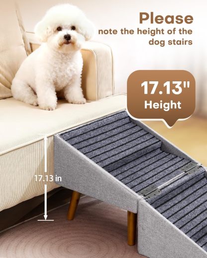 Foldable Dog Stairs Ottoman with Storage