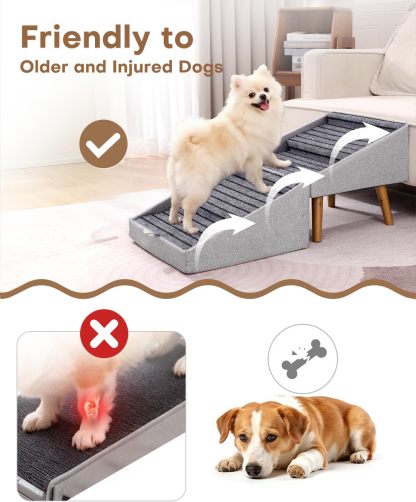 Foldable Dog Stairs Ottoman with Storage