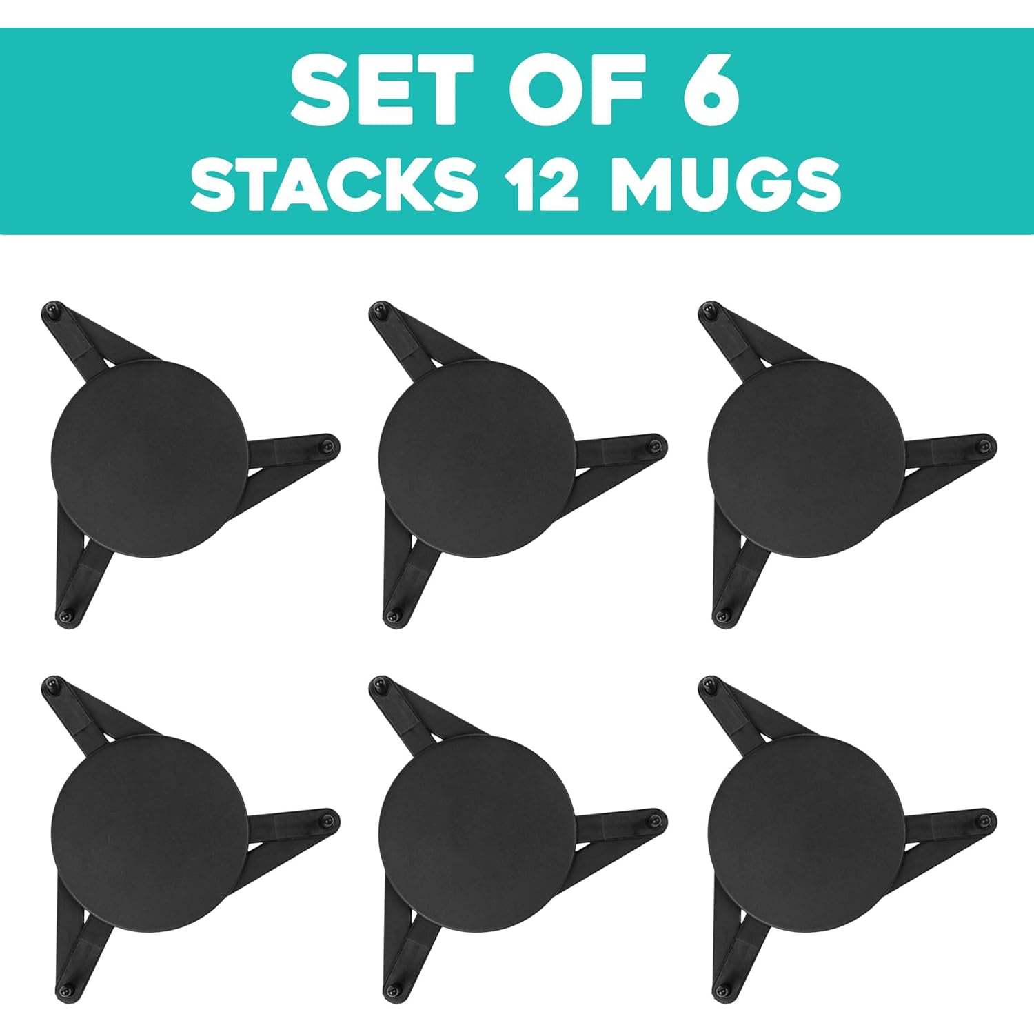 Coffee Cup Organizer | Expandable Stackable Tea and Coffee Cup Storage Rack for Kitchen Cabinets