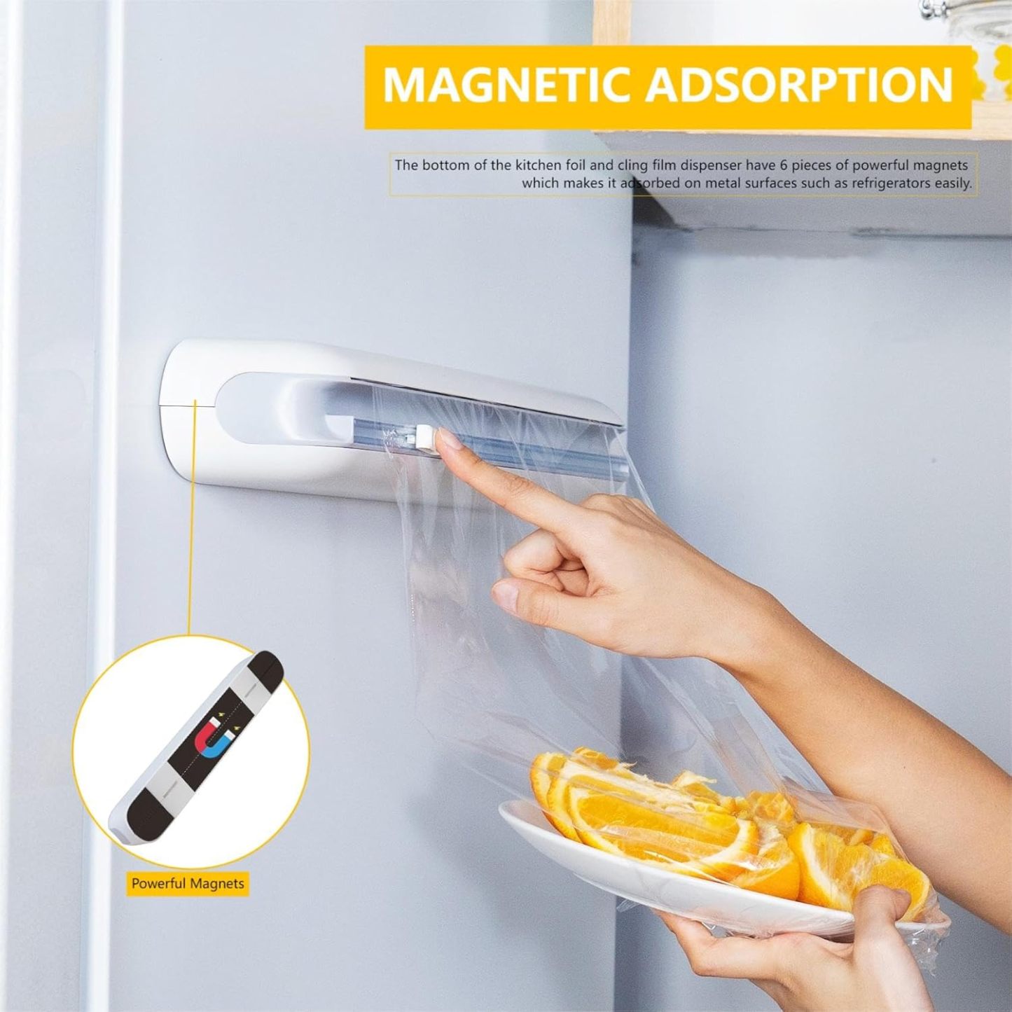 Aluminum Foil and Cling Film Dispenser | With Cutter | One-Hand Easy Operation