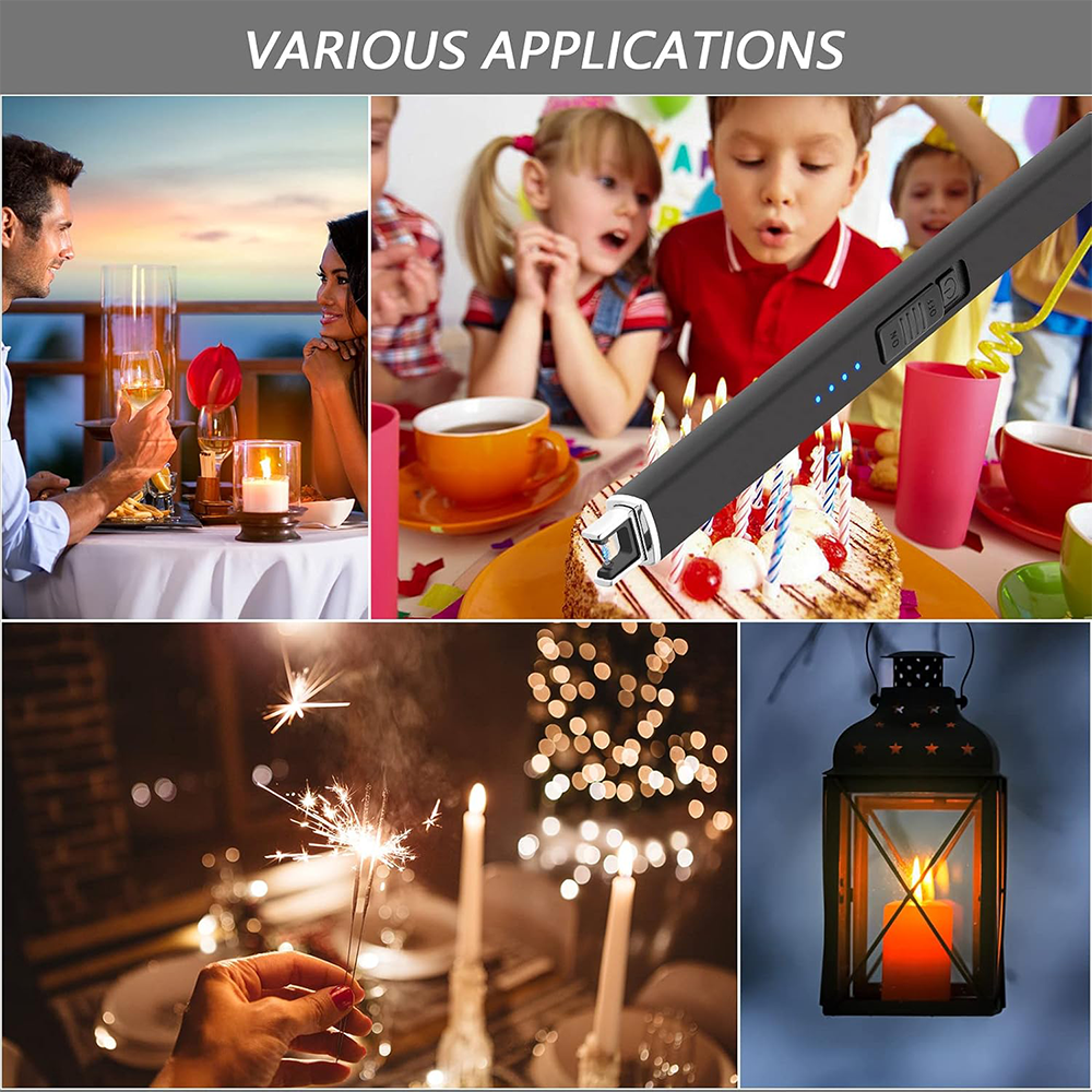 Electronic candle lighter with USB arc charging
