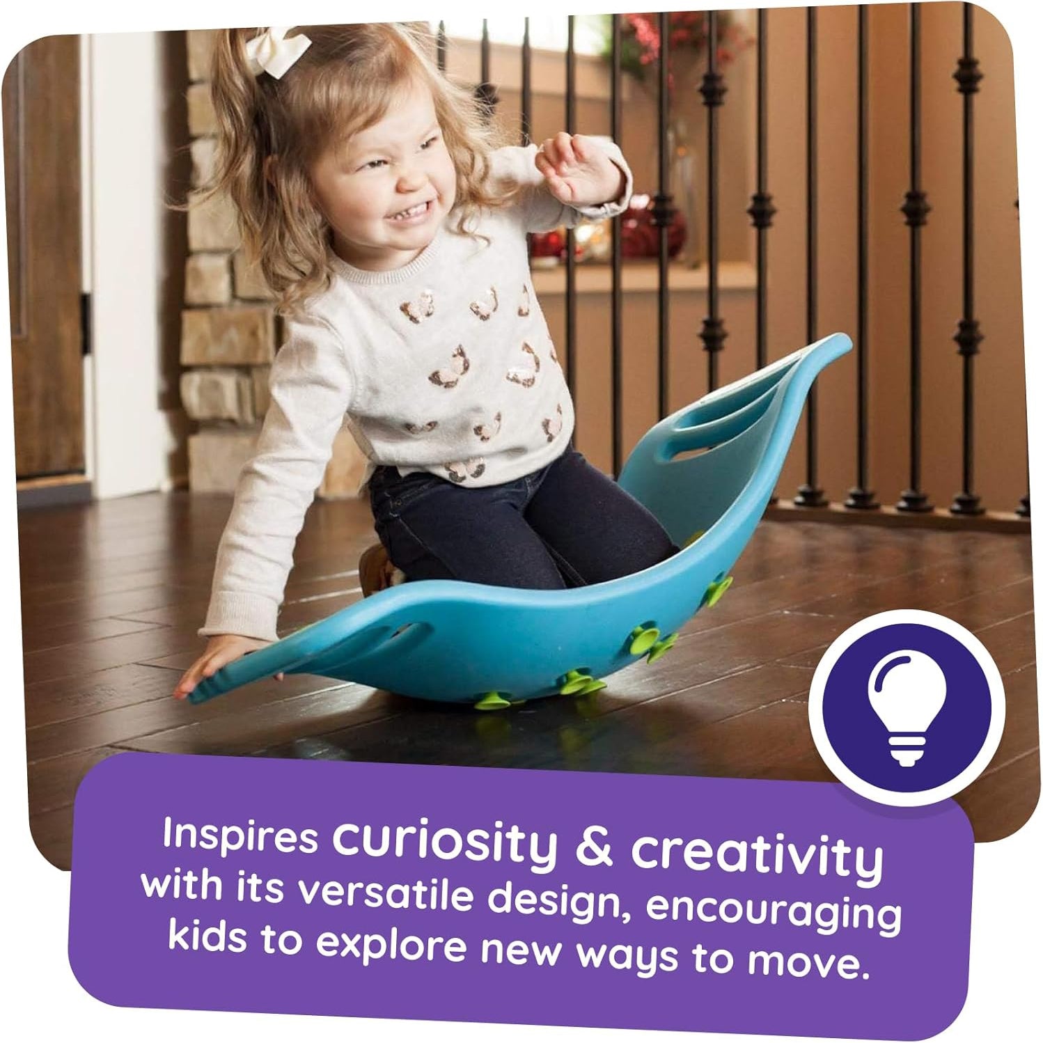 Wobble Board Toy – Indoor Sensory Rocker for Ages 3 & Up