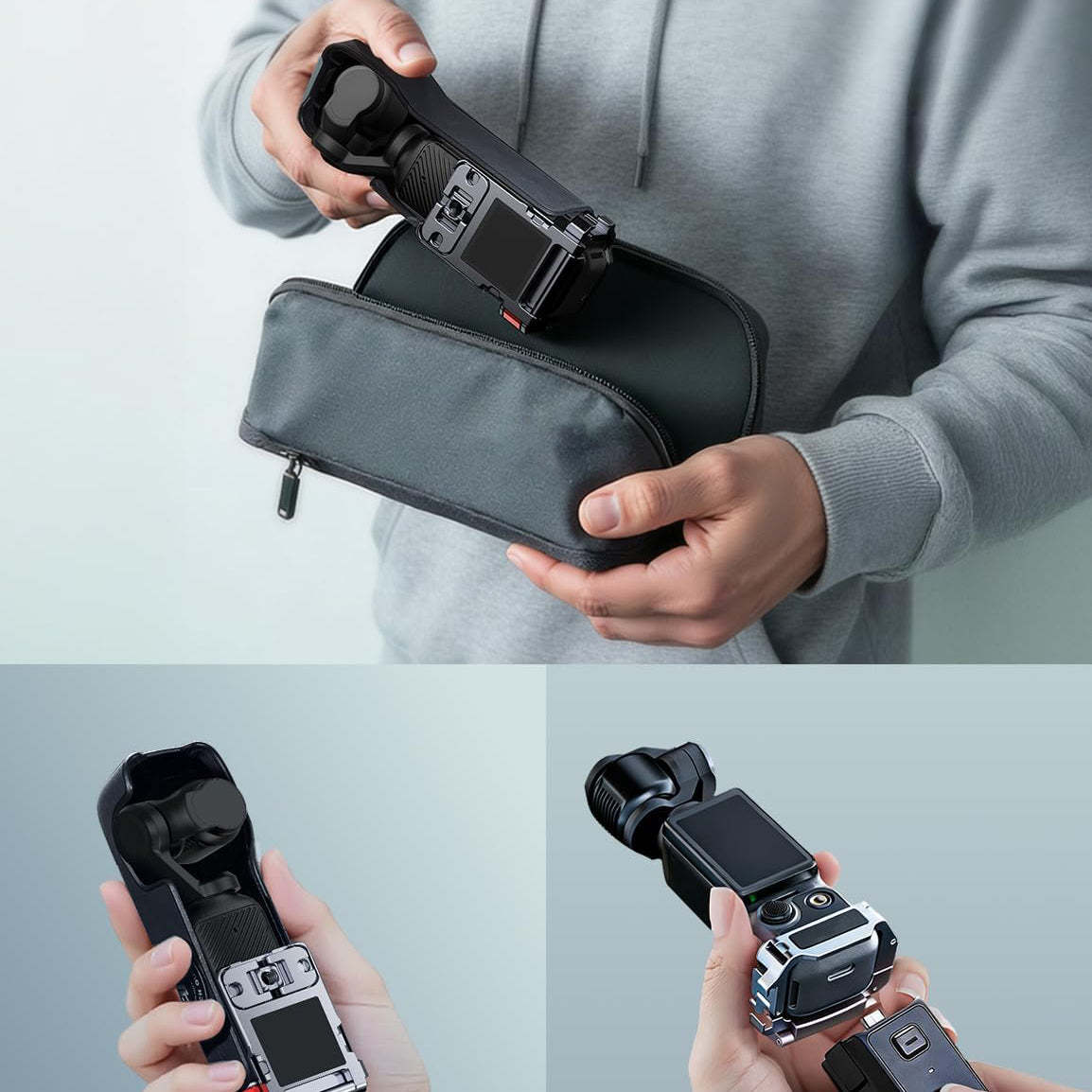 Magnetic Mount for DJI Osmo Pocket 3 – Adjustable 180° Angle, Strong N52 Magnets