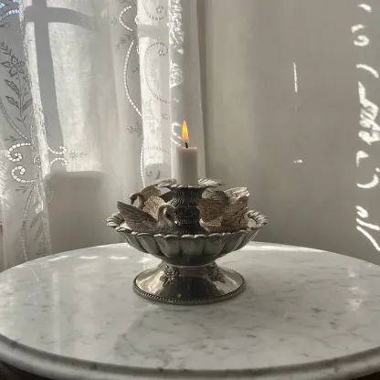 Vintage Movable Swan Music Candlestick