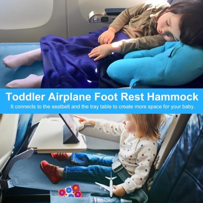 Toddler Airplane Bed – Kids Airplane Seat Extender Travel Bed, Kids Airplane Travel Essentials