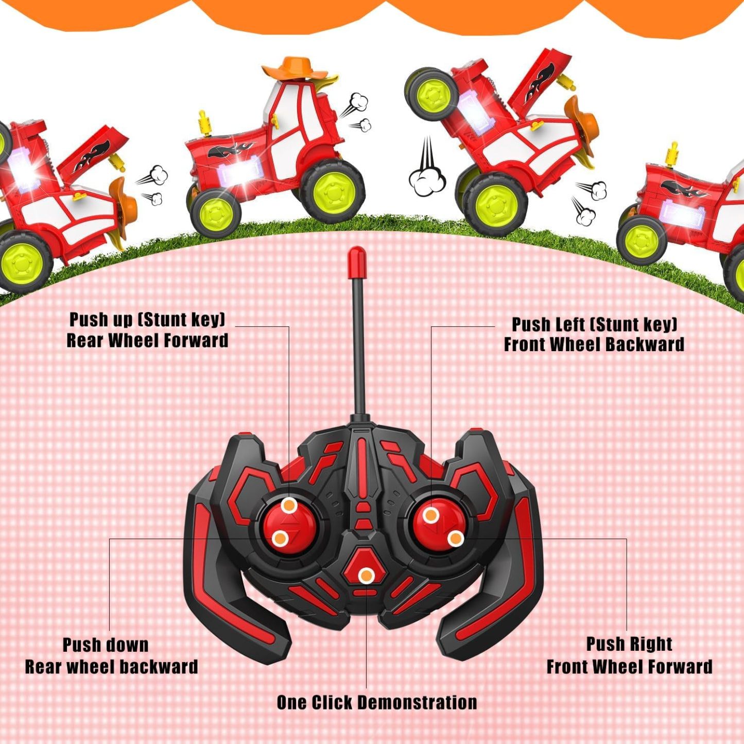 Crazy Jumping Car Toy – RC Stunt Car with Music & Lights