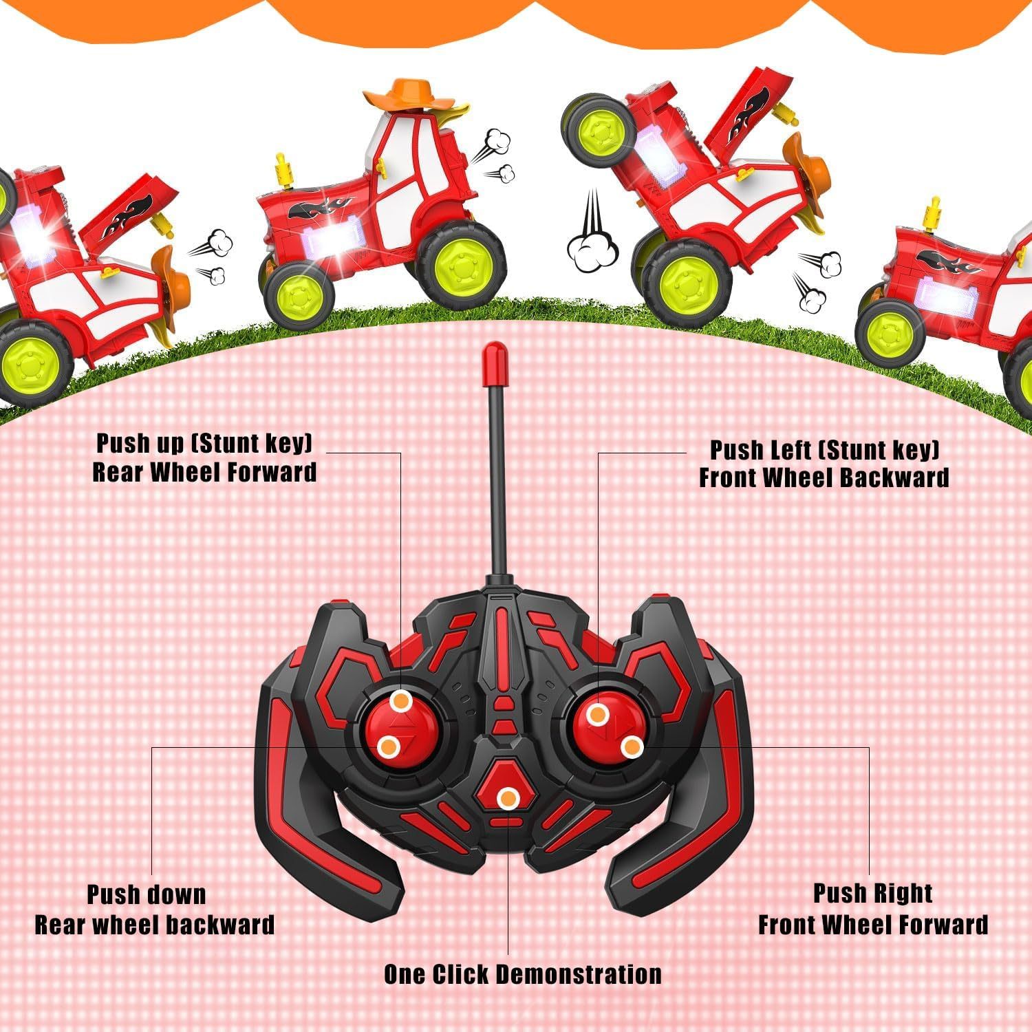 Crazy Jumping Car Toy – RC Stunt Car with Music & Lights