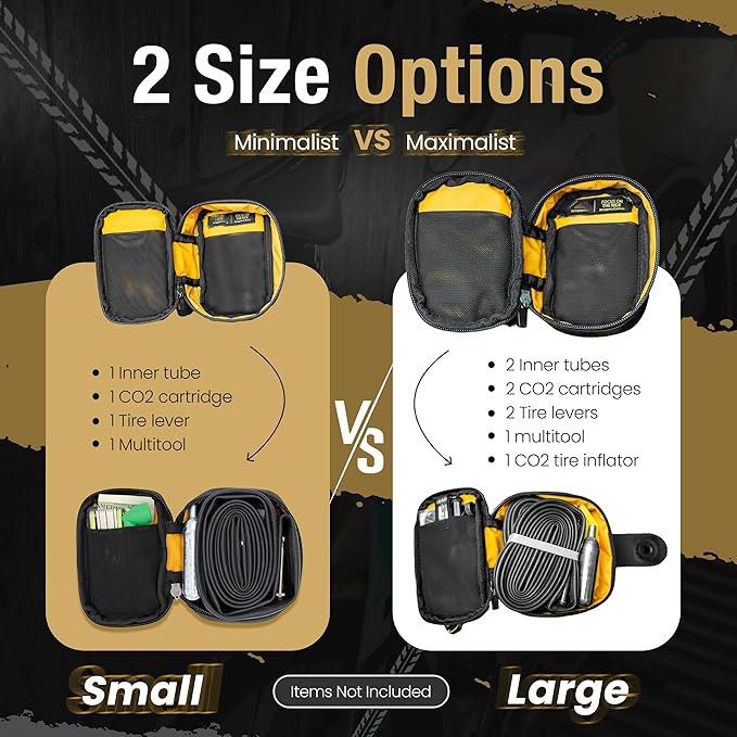 Magnetic saddlebags are available in two sizes