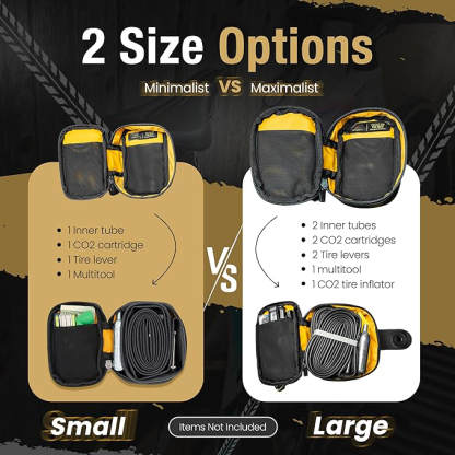 Magnetic saddlebags are available in two sizes