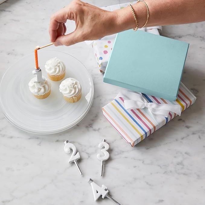 White Digital Candle Holder Set | White | Gloss Finish | Gift | Candle Holder