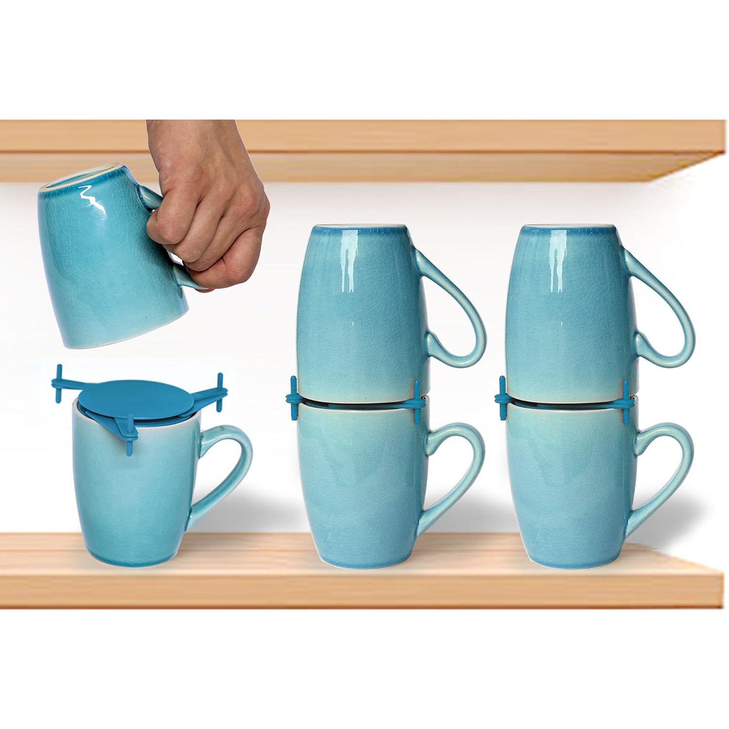 Coffee Cup Organizer | Expandable Stackable Tea and Coffee Cup Storage