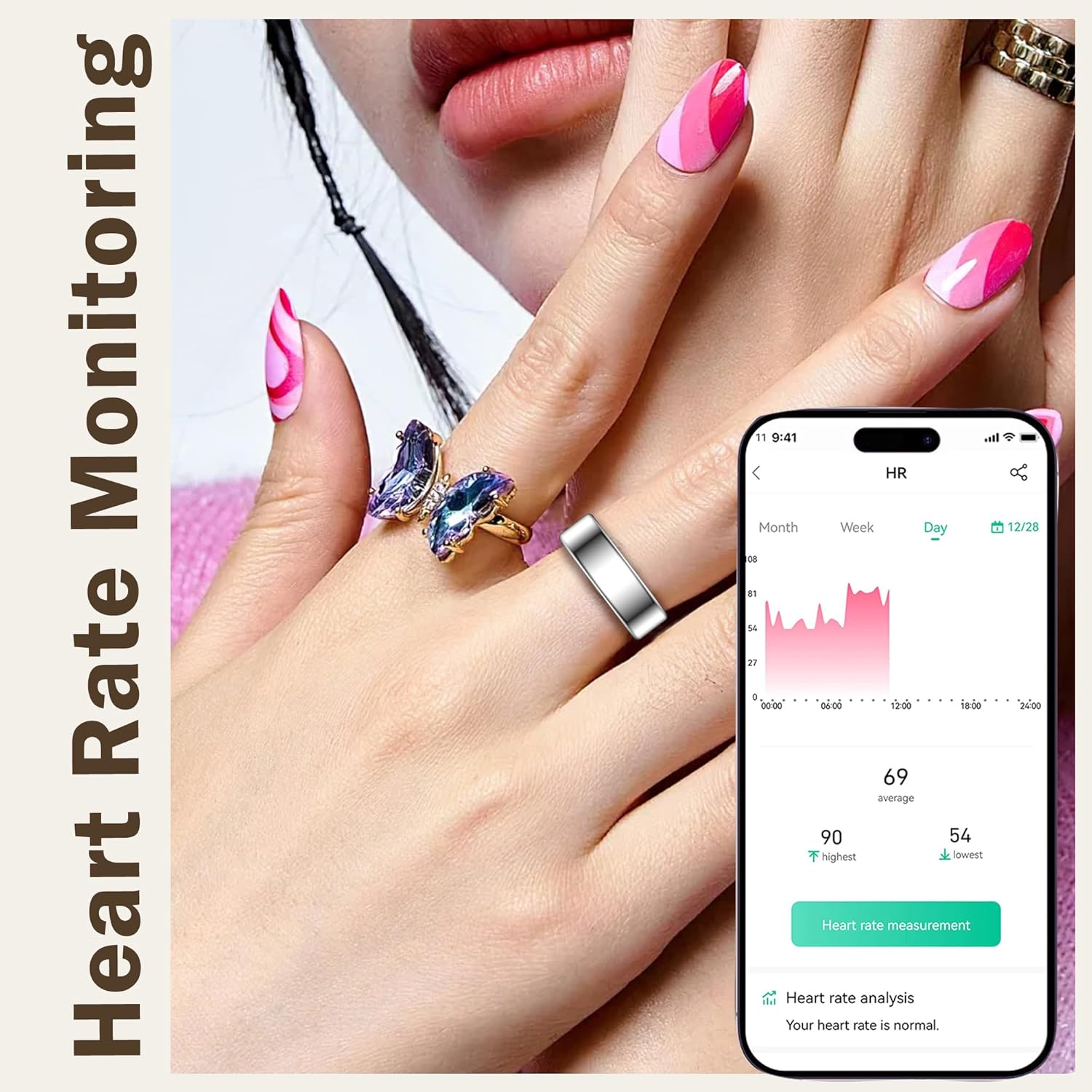 Bluetooth smart ring with charging case