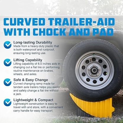 Curved Trailer Aid with Chock and Pad