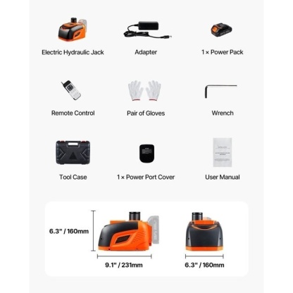 5-Ton Wireless Electric Hydraulic Car Jack Kit
