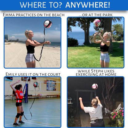 Four types of single-player volleyball training aids