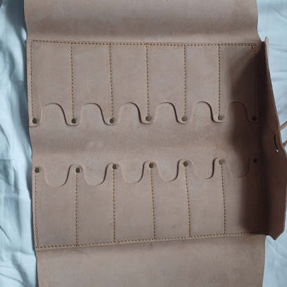 Leather Tool Roll – Heavy-Duty Leather Tool Organizer for Chisels & Hand Tools
