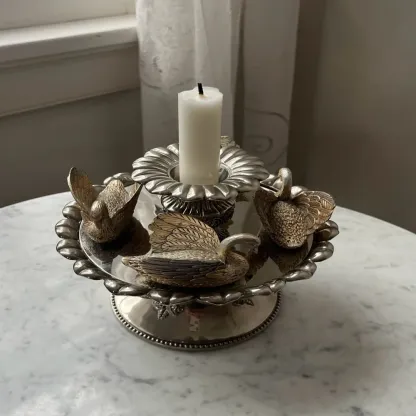 Vintage Movable Swan Music Candlestick