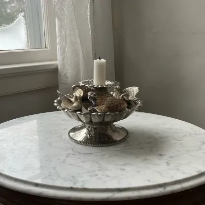 Vintage Movable Swan Music Candlestick
