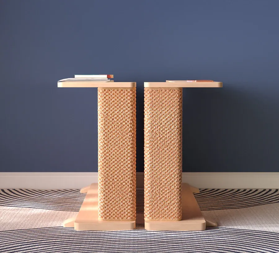 Corner Cat Scratching Side Table