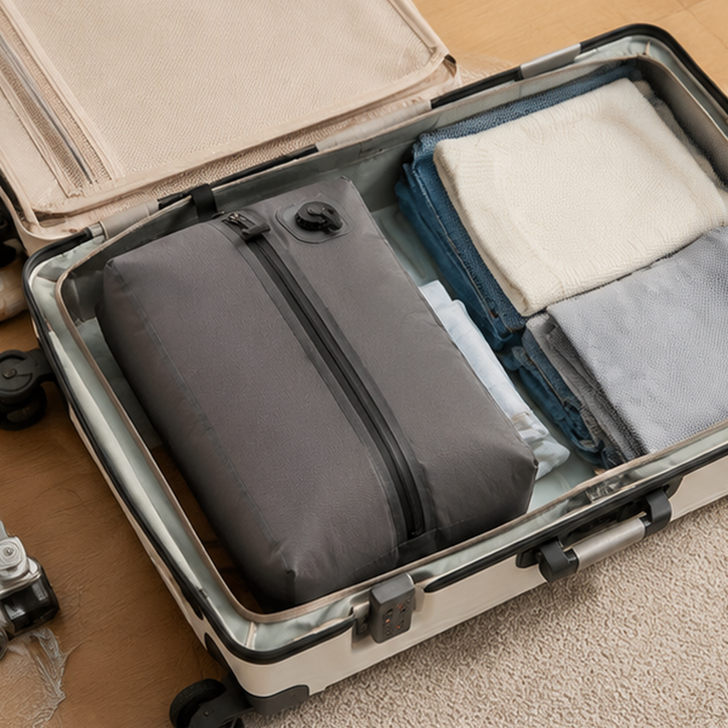 Lightweight and portable travel compression bag