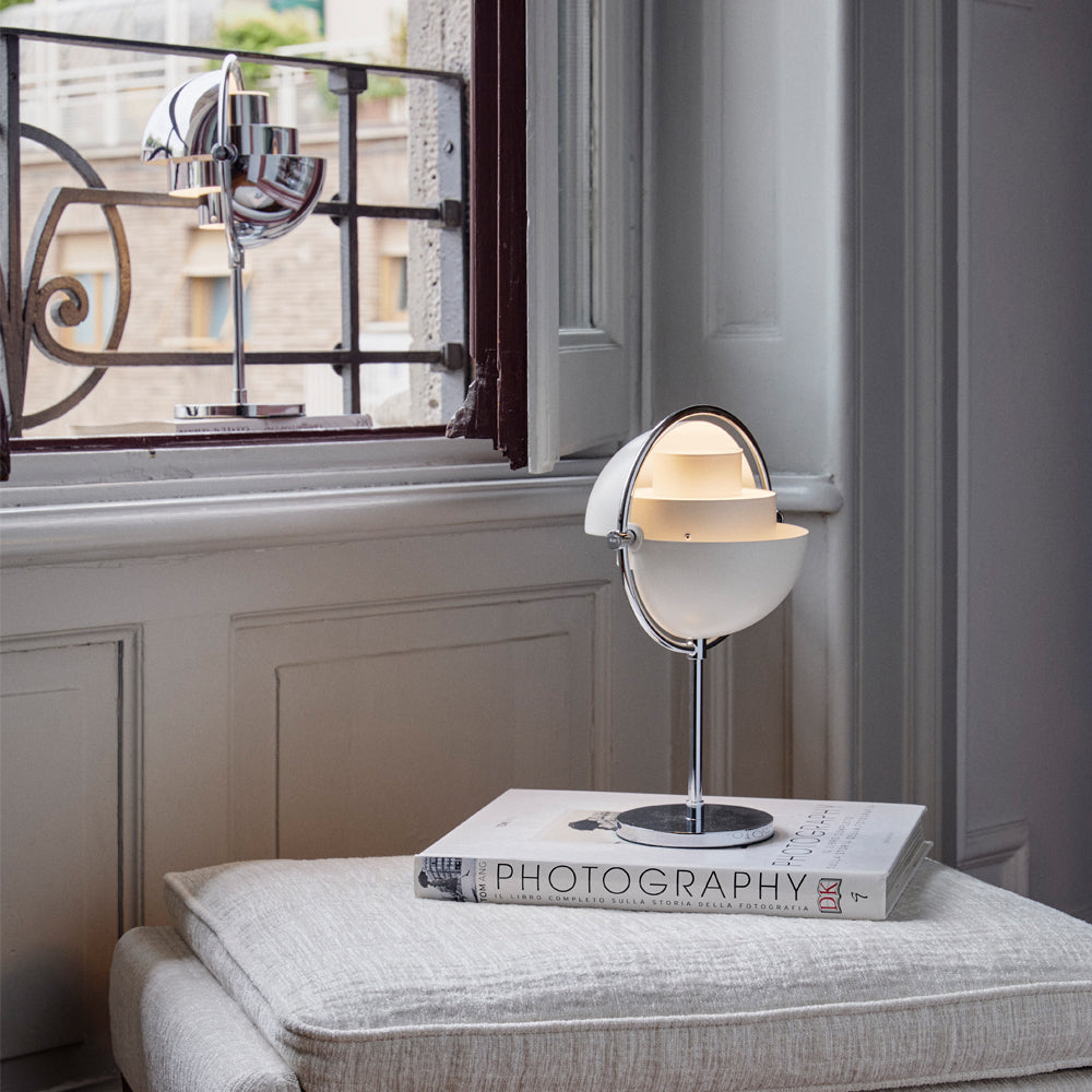 Multi-Lite Portable Cordless Table Lamp – Rotatable Geometric Shade Ambient Light for Luxury Home Decor