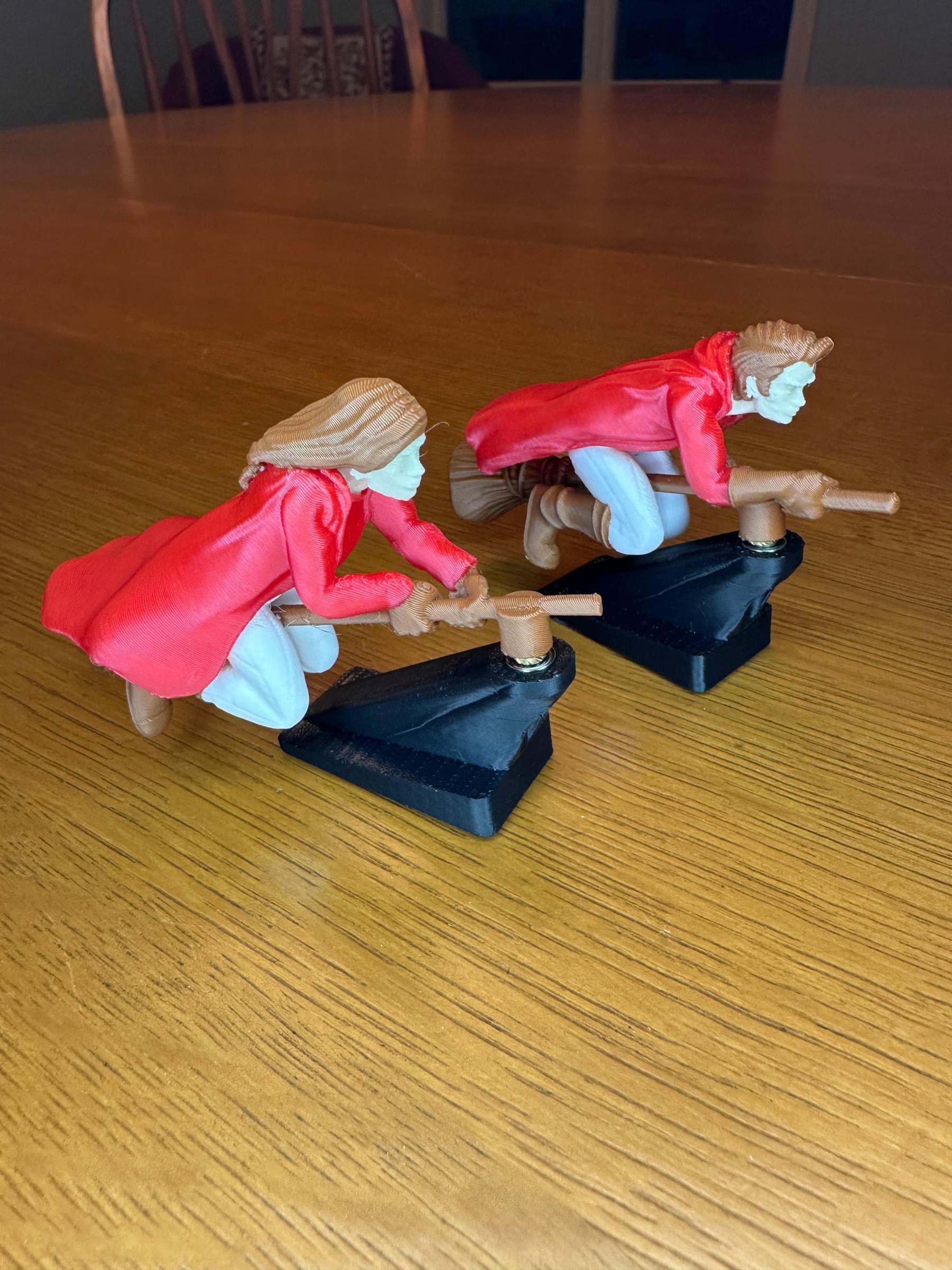 Witch and Wizard Broomstick Dashboard Drift Ornaments - Fantasy Car Decoration