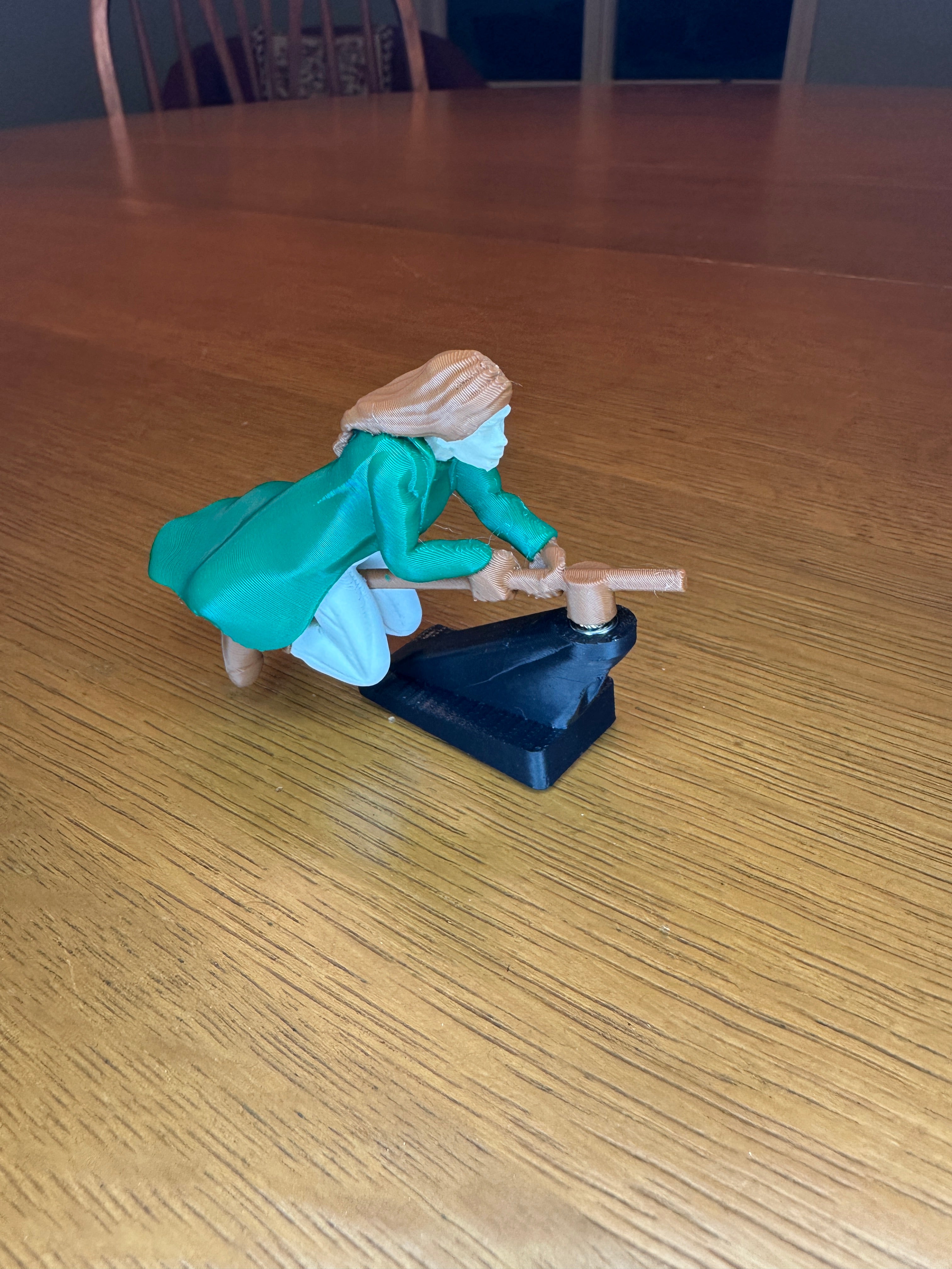 Witch and Wizard Broomstick Dashboard Drift Ornaments - Fantasy Car Decoration