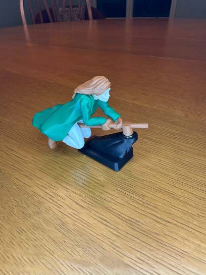 Witch and Wizard Broomstick Dashboard Drift Ornaments - Fantasy Car Decoration