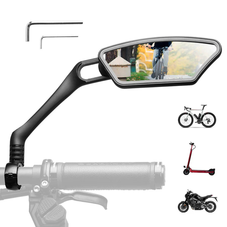 Bicycle Rearview Mirror – 360° Adjustable, Fits 21-26mm Handlebars
