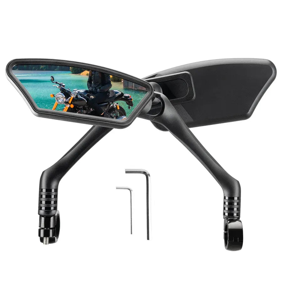 Bicycle Rearview Mirror – 360° Adjustable, Fits 21-26mm Handlebars