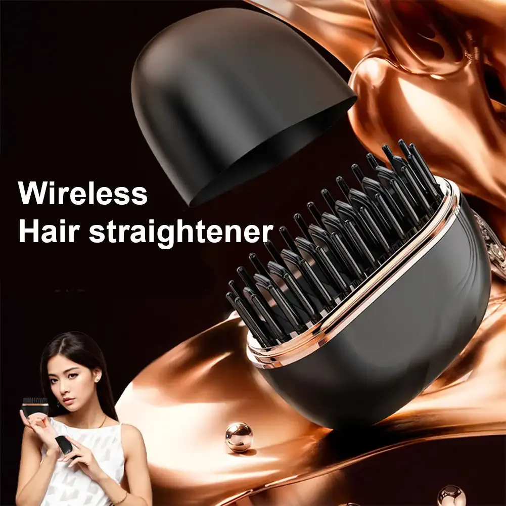 Mini Hair Straightening Comb ,Wireless Charging