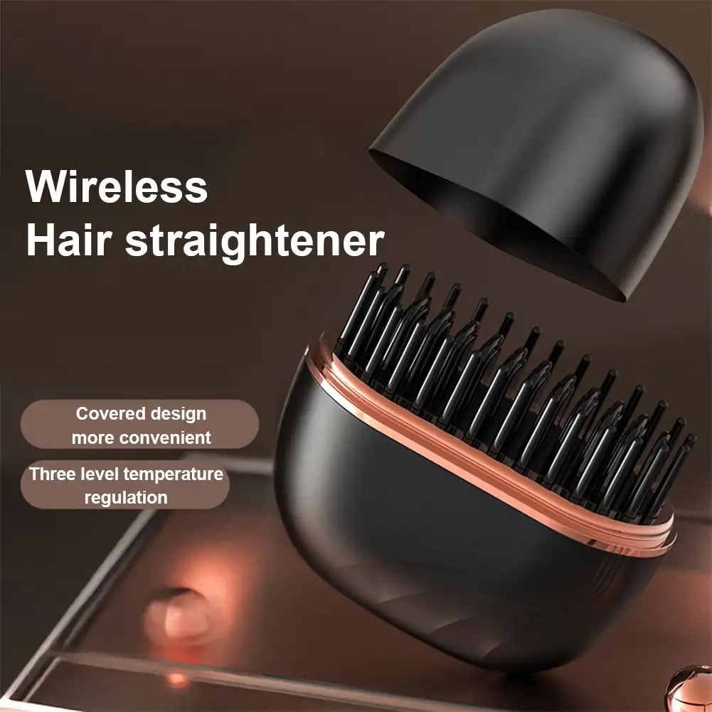 Mini Hair Straightening Comb ,Wireless Charging