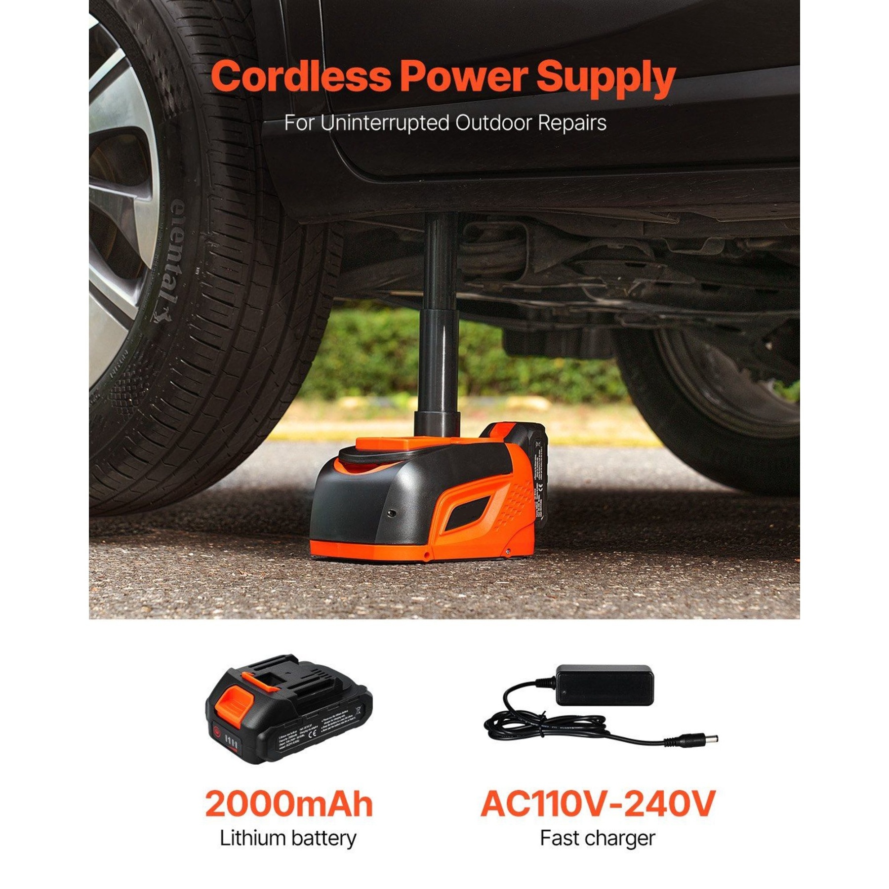 5-Ton Wireless Electric Hydraulic Car Jack Kit