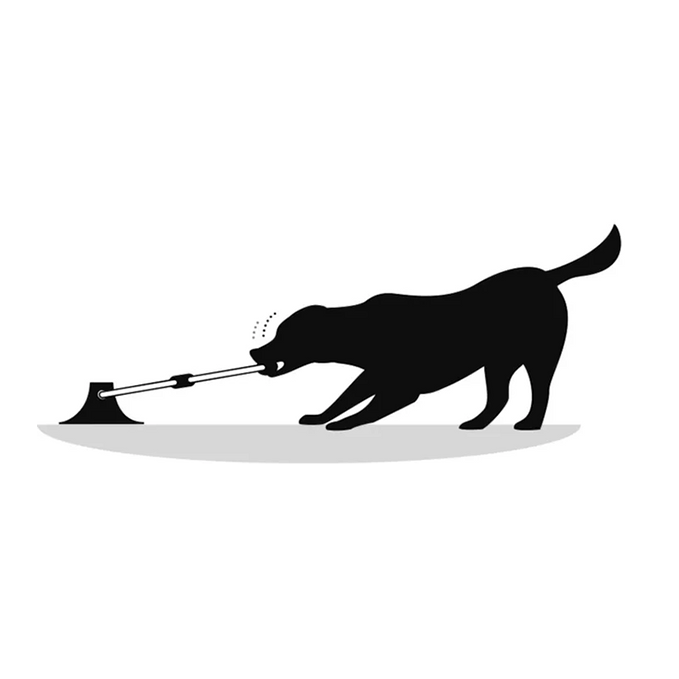 Puppy toy with suction cup handle