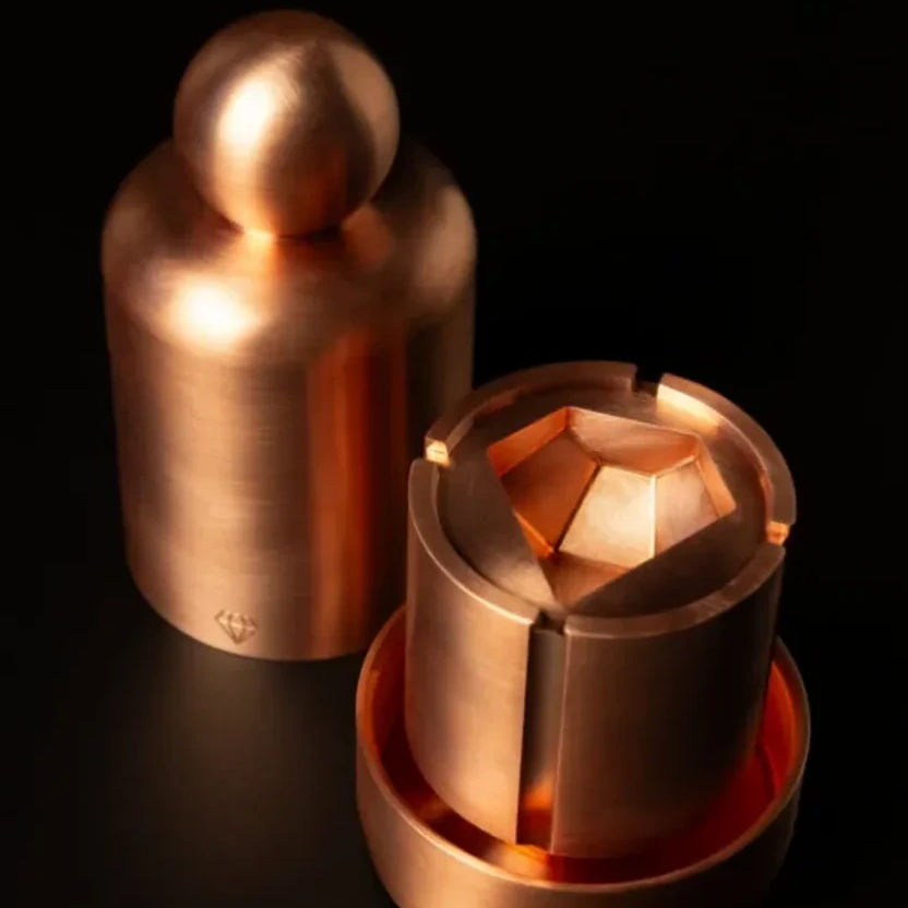 Copper Ice Ball Press – 4.19" Manual Ice Sphere Maker