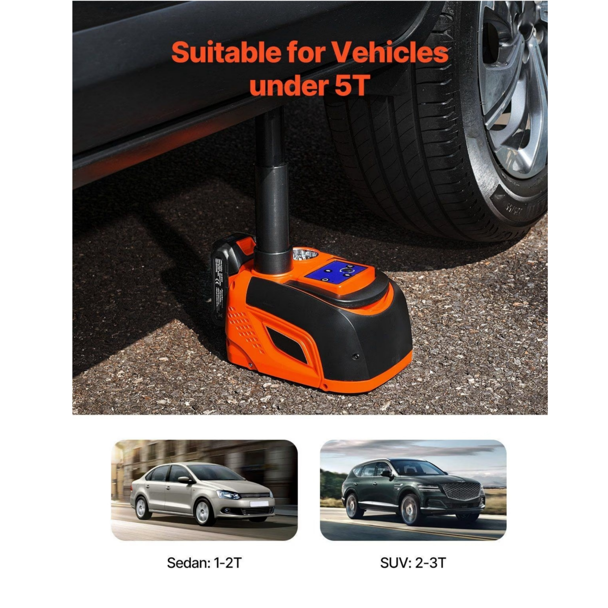 5-Ton Wireless Electric Hydraulic Car Jack Kit