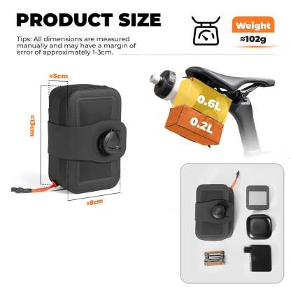 Waterproof Bike Saddle Bag with Dial Lock & Bottle Holder